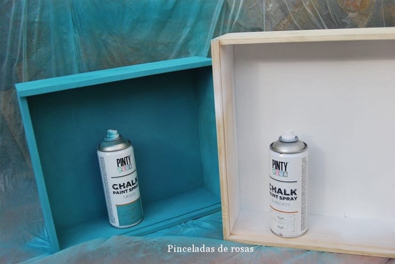 recycled wine boxes with Pintyplus Chalk Paint