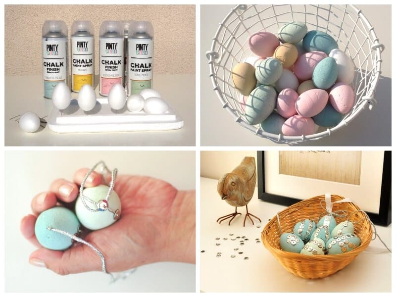 manualidades para Semana Santa: decorar huevos de poliestireno