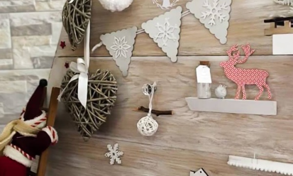 árbol de Navidad vintage con pintura en spray