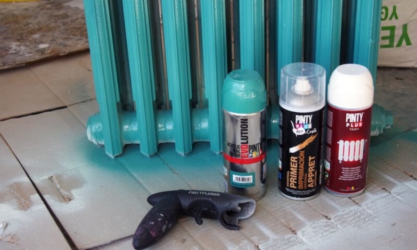 renovar radiadores con pintura en spray